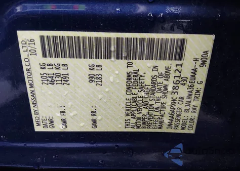 2017 Nissan Maxima 3.5 Platinum from USA, damaged, VIN 1N4AA6APXHC386121